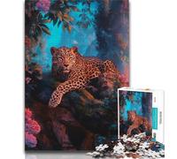 Teenager Jigsaw Leopard Adult Jigsaws 1000 Pieces Difficult,Vibrant And Unique Design Relaxing & Challenging Puzzle Experience (50x75cm)
