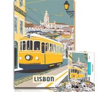 Teenager Jigsaw Lisbon 1000 Piece Jigsaw Puzzles for Adults Gifts,Challenging Game Toys for Is Ideal As A Gift for The Whole Family 75x50cm
