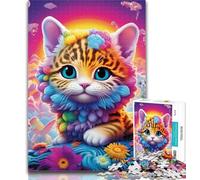 Teenager Jigsaw Magic Art Cat 1000 Piece Jigsaw Puzzles for Teenagers Gifts,Relax Games Is Ideal As A Gift for The Whole Family 50x75cm