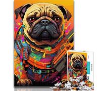 Teenager Jigsaw Mechanical Bulldogs Jigsaw Puzzle 1000 Pieces for Teenagers,Stress Reliever Staycation Kill Time Funny Gift 26x38cm