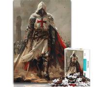 Teenager Jigsaw Medieval Knights Jigsaw Puzzle 1000 Pieces for Teenagers,Stress Reliever Staycation Kill Time Funny Gift (50x75cm)