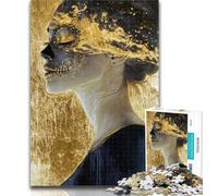 Teenager Jigsaw Mexican Style Golden Skull Jigsaw Puzzles for Adults 1000 Pieces,Educational Stress Relief Toy Great Gifts And Toys 26x38cm