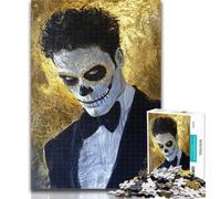 Teenager Jigsaw Mexican Style Skull Jigsaw Puzzle 1000 Pieces for Adults,Challenging Game And Family Play Secret Santa Gifts 50x75cm