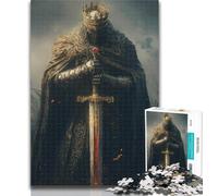 Teenager Jigsaw Mighty Medieval Knight 1000 Pieces Jigsaw Puzzles for Adults And Teens,Enhance Love between Couples for Ages 14+ 26x38cm
