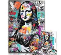 Teenager Jigsaw Mona Lisa Graffiti 1000 Piece Jigsaw Puzzles for Teenagers,learning Educational Toys Unique Home Decor And Gifts 26x38cm