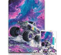 Teenager Jigsaw Monster Truck 1000 Pieces Jigsaw Puzzles For Teens And Adults,Interesting Stress Reduction Parent-child Interaction 26x38cm