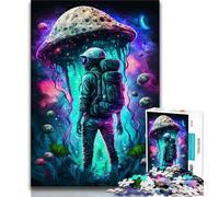 Teenager Jigsaw Mushroom Space Explorer 1000 Piece Jigsaw Puzzle for Adults Teens,is Ideal As A Gift for The Whole Family Suitable for And 14 (26x38cm)