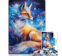 Teenager Jigsaw Mysterious Fox Jigsaws Puzzles 1000 Pieces for Adults Gifts,for Educational Game Challenge Toy Artists Collection, Fine Art 26x38cm