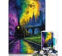 Teenager Jigsaw Mystery Train Adult Jigsaws 1000 Pieces Difficult,Learning Educational Toys Family Games Birthday Present, Gifts 26x38cm