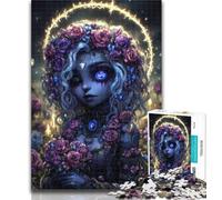 Teenager Jigsaw Mystical Spirit Girl 1000 Piece Jigsaw Puzzles for Teenagers Gifts,for Educational Game Challenge Toy Unique Home Decor And Gifts 26x38cm