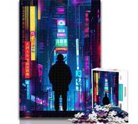 Teenager Jigsaw Neon Japan Tokyo Jigsaw Puzzle 1000 Pieces for Adults,Family Game Stress Reliever Difficult Challenge Great Gifts And Toys 26x38cm