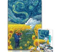 Teenager Jigsaw Night sky Plays The Violin Jigsaw Puzzle 1000 Pieces for Adults,Challenging Game And Family Play Secret Santa Gifts 50x75cm