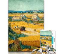 Teenager Jigsaw Night Sky-style Wheat Field 1000 Piece Jigsaw Puzzles for Adults,Wall Decoration Unique Birthday And Xmas Gifts Suitable for And 14 26x38cm