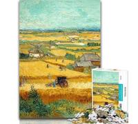 Teenager Jigsaw Night Sky-style Wheat Field Jigsaws 1000 Pieces for Adults,Educational Games Home Decoration Artists Collection, Fine Art 50x75cm