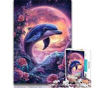 Teenager Jigsaw Ocean Dolphin Jigsaw Puzzle 1000 Pieces for Teenagers,Toys Educational Games Stress Relieving Unique Home Decor And Gifts 50x75cm