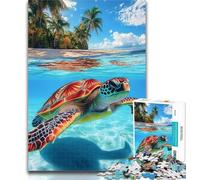Teenager Jigsaw Ocean Turtle 1000 Piece Jigsaw Puzzles,for Is Ideal As A Gift for The Whole Family for And 14 Years Old 50x75cm