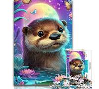 Teenager Jigsaw Otter Baby 1000 Piece Jigsaw Puzzles for Teenagers Gifts,Relax Games Is Ideal As A Gift for The Whole Family 50x75cm