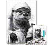 Teenager Jigsaw Otter Taking A Bath 1000 Pieces Jigsaw Puzzle for Adults& Teens,Educational Game for Birthday, Chrismas for Ages 14+ 26x38cm