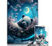 Teenager Jigsaw Peaceful Panda 1000 Pieces Jigsaw Puzzle for Adults& Teens,Educational Toys Is Ideal As A Gift for The Whole Family (38x26cm)