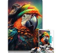 Teenager Jigsaw Pirate Parrot 1000 Pieces Jigsaw Puzzle for Adults& Teens,Educational Toys Is Ideal As A Gift for The Whole Family 75x50cm