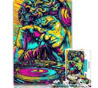 Teenager Jigsaw Pop-art Michelangelos David Statue Jigsaw Puzzle 1000 Pieces for Adults,Challenging Game And Family Play Secret Santa Gifts 26x38cm