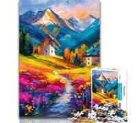 Teenager Jigsaw Poppy Flower Oil Painting 1000 Pieces Jigsaw Puzzles For Teens And Adults,Interesting Stress Reduction Parent-child Interaction 50x75cm