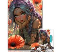 Teenager Jigsaw Poppy Girl 1000 Piece Jigsaw Puzzles for Teenagers,learning Educational Toys Unique Home Decor And Gifts 26x38cm