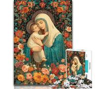 Teenager Jigsaw Portrait of Mary The Mother Jigsaw Puzzles for Adults 1000 Piece,is Ideal As Gifts for The Whole Family for And Age 14 50x75cm