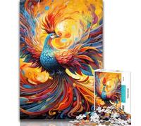 Teenager Jigsaw Psychedelic Phoenix Bird 1000 Piece Jigsaw Puzzle for Adults Teens,is Ideal As A Gift for The Whole Family Suitable for And 14 50x75cm