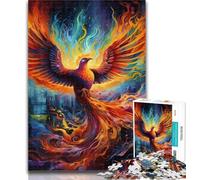 Teenager Jigsaw Psychedelic Phoenix Bird Jigsaw Puzzles 1000 Pieces for Adults Teens,Learning Educational Toys Family Games Birthday Present, Gifts 26x38cm