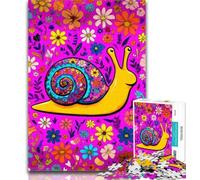 Teenager Jigsaw Psychedelic Snail Jigsaws 1000 Pieces for Adults,Educational Games Home Decoration Artists Collection, Fine Art 26x38cm