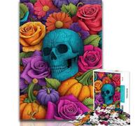Teenager Jigsaw Pumpkin Skeleton 1000 Piece Jigsaw Puzzles for Teenagers,learning Educational Toys Unique Home Decor And Gifts 50x75cm