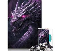 Teenager Jigsaw Purple Dragon 1000 Pieces Jigsaw Puzzle for Adults& Teens,Decompressing Intellectual Educational Toy Birthday Present, Gifts 50x75cm