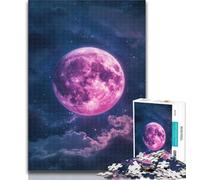 Teenager Jigsaw Purple Moon 1000 Piece Jigsaw Puzzles for Adults,Family Game Birthday Gifts.Challenge High Difficulty 26x38cm