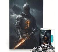 Teenager Jigsaw Puzzles 1000 Pieces A Mighty Medieval Knight, Educational Toy, For Family Fun, Unique Birthday And Xmas Gifts 50x75cm