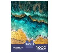 Teenager Jigsaw Puzzles 1000 Pieces Abstract Ocean Waves Kintsugi Art Jigsaw for Adults Toy Wall Decor Perfect Decoration Gifts for Friends And Family 38x26cm/1000pcs