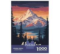 Teenager Jigsaw Puzzles 1000 Pieces Alaska Mountain Sunset Puzzle for Adults Toy Wall Decor Hand Speed Race Educational Challenge 52x38cm/1000pcs