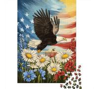 Teenager Jigsaw Puzzles 1000 Pieces American Flag Eagle Art Print-3 Adult Jigsaw Relaxing Games For Family Fun Gifts for Friends And Family 70x50cm/1000pcs