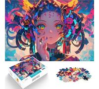 teenager Jigsaw Puzzles 1000 Pieces Anime Girl with Flowers Stressabbau denn eignet sich ideal als Geschenk für die ganze Familie52x38cm