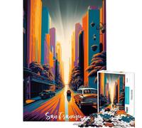 Teenager Jigsaw Puzzles 1000 Pieces Artsy San Francisco Fun Activities at Home Improve Memory Hands-on Game for Age 14+ Game (38x52cm)