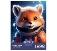 Teenager Jigsaw Puzzles 1000 Pieces Astronaut Baby Red Fox Jigsaw for Adults Relax Games Perfect Decoration Great Gift for Gaming 52x38cm/1000pcs