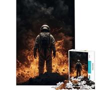 Teenager Jigsaw Puzzles 1000 Pieces Astronaut Catastrophe Help The Brain Exercise Home Art Decor Relax Games Suitable for People Aged 14 And Above (50x75cm)