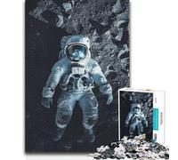 Teenager Jigsaw Puzzles 1000 Pieces Astronaut Lies on The Moon Pattern Assembly Family Game for 14+ Puzzle Game Offered (size 38x52cm)
