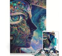 Teenager Jigsaw Puzzles 1000 Pieces Awakening Third Eye, DIY Toys, Precision Cutting, with Fully Interlocking Randomly Shaped Pieces 38x26cm