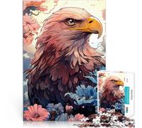 teenager Jigsaw Puzzles 1000 Pieces bald eagle among flowers Lernspielzeug Angebot als Geschenk für die ganze Familie75x50cm