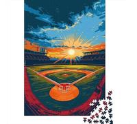 Teenager Jigsaw Puzzles 1000 Pieces Baseball Stadium Sunset-3 Adult Jigsaw Puzzle Hands-on Game Enhance Memory Great Gift for Gaming 52x38cm/1000pcs