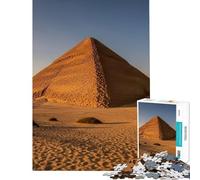Teenager Jigsaw Puzzles 1000 Pieces Bent Pyramid in The Egyptian Desert Fun Activities at Home Improve Memory Hands-on Game for Age 14+ Game (38x52cm)