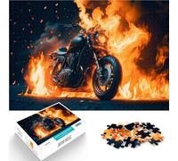 teenager Jigsaw Puzzles 1000 Pieces Bike Burning Brightly Denksportaufgabe für Verbessern Sie das Gedächtnis52x38cm