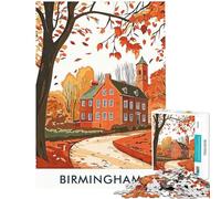Teenager Jigsaw Puzzles 1000 Pieces Birmingham Autumn Landscape Adult Jigsaw Puzzle Relax Games Wall Decoration Challenging To Complete (Size 38x52cm)