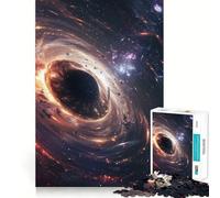 Teenager Jigsaw Puzzles 1000 Pieces Black Hole In Space Exact Edge Art, Focus Fun Game, Calm Fun Time, Christmas Calm Gift (38x26cm)